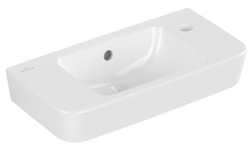 VILLEROY & BOCH O.NOVO umývadlo 50 cm, s otvorom pre batériu vpravo a prepadom, alpská biela