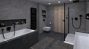 HURRICANE dlažba 60x60 cm, mat reliéf, antracit DAR62392 Obrázek - fotka
