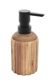 NIMCO AKAYA dávkovač tekutého mydla 150 ml, čierna/akáciové drevo