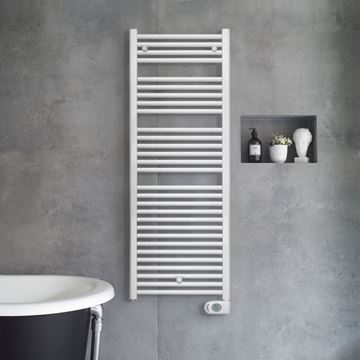 ZEHNDER AURA kúpeľňový radiátor 1540/600, elektrický, s vykurovacou tyčou, chróm PBECZ-150-60/MQ Obrázek - fotka