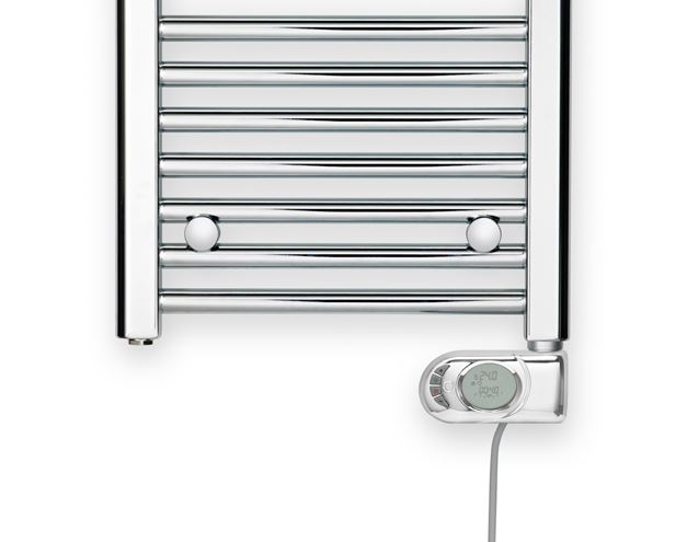 ZEHNDER AURA kúpeľňový radiátor 1540/600, elektrický, s vykurovacou tyčou, chróm PBECZ-150-60/MQ Obrázek - fotka