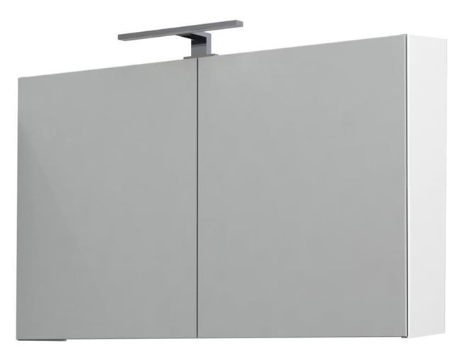 CONCEPT 250 zrkadlová skrinka 100x60x16 cm, osvetlenie, s vypínačom a el. zásuvkou, lesklá biela PTA-018 Obrázek - Hlavní obrázek