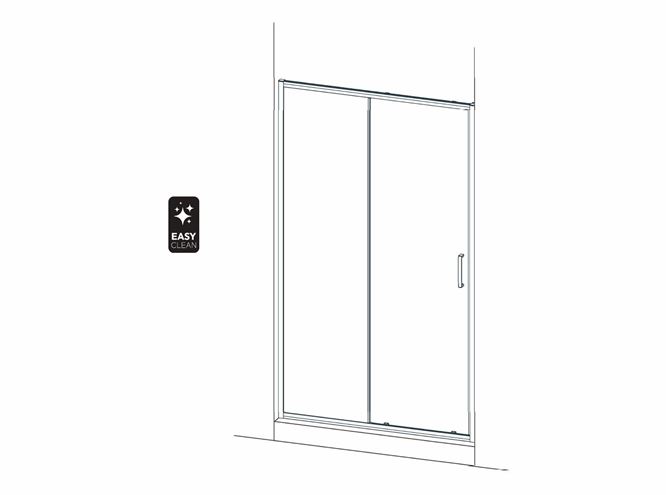 EASY+ sprchové dvere 100x195 cm, posuvné, gun metal/sklo transparent EASDS100GMTR Obrázek - fotka