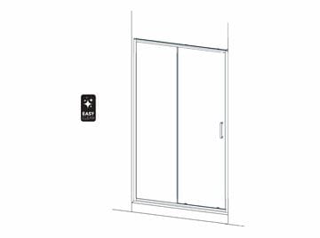EASY+ sprchové dvere 100x195 cm, posuvné, gun metal/sklo transparent EASDS100GMTR Obrázek - fotka