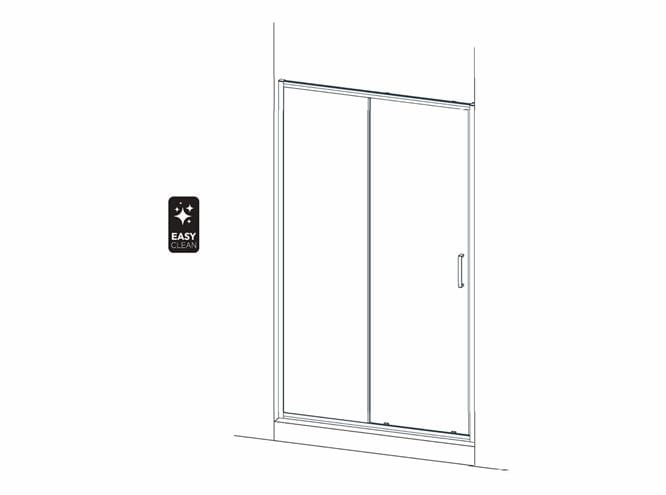 EASY+ sprchové dvere 120x195 cm, posuvné, gun metal/sklo transparent EASDS0120GMTR Obrázek - fotka