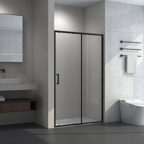 EASY+ sprchové dvere 100x195 cm, posuvné, matná čierna/sklo transparent EASDS100CMTR Obrázek - fotka