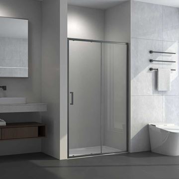 EASY+ sprchové dvere 110x195 cm, posuvné, gun metal/sklo transparent EASDS110GMTR Obrázek - fotka