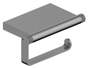 EASY+ STYLE držiak toaletného papiera s poličkou, nástenný, gun metal 