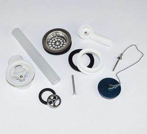 VILLEROY & BOCH drezová výpusť so sitkom, zátkou a prepadom, chróm