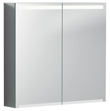 GEBERIT OPTION zrkadlová skrinka 75x70x15 cm, osvetlenie, s vypínačom a el. zásuvkou