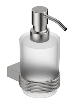 EASY+ STYLE dávkovač tekutého mydla 200 ml, nástenný, sklo, brúsená nerez oceľ