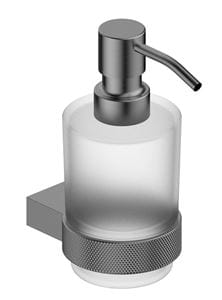 EASY+ STYLE dávkovač tekutého mydla 200 ml, nástenný, sklo, gun metal