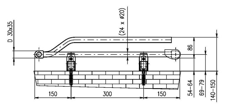 CONCEPT 200 WAVE kúpeľňový radiátor 1135/600, elektrický, vykurovacia tyč s regulátorom, matná biela RAL9016 DAVS11350600MK055013 Technický nákres