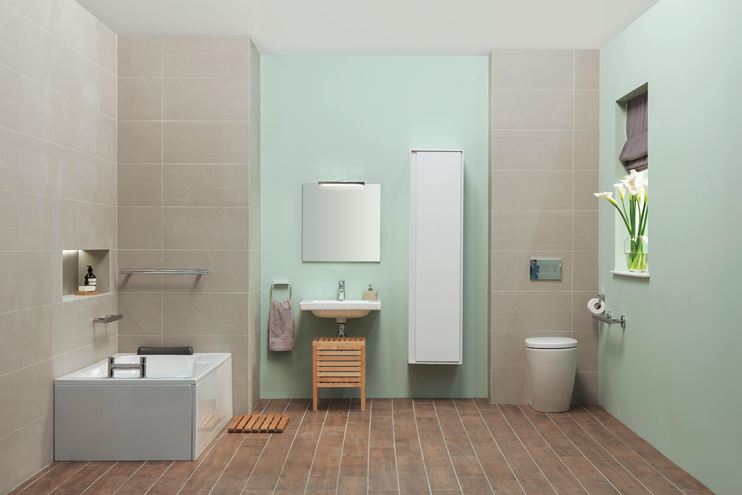 IDEAL STANDARD CONNECT AIR vysoká skrinka 40x30x160 cm, 1 dvierka, matná biela/lesklá biela E0832B2 Obrázek - fotka