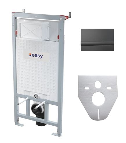 EASY montážny prvok pre WC 112 cm, so splachovacou nádržkou as tlačidlom, čierna SET EASY SDK ČERNÁ Obrázek - Hlavní obrázek