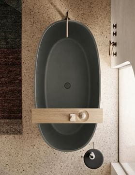 GKI C-SOLID voľne stojaca vaňa 176x91 cm, solidtech, matná čierna  7239020022 Obrázek - fotka