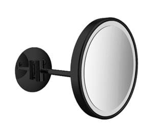 EMCO CONCEPT BLACK kozmetické zrkadlo 203 mm, zväčšovacie, s osvetlením, čierna