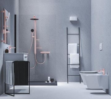 IDEAL STANDARD CERAFINE O umývadlová stojanková batéria, s odtokovou súpravou, rosé BD131RO Obrázek - fotka