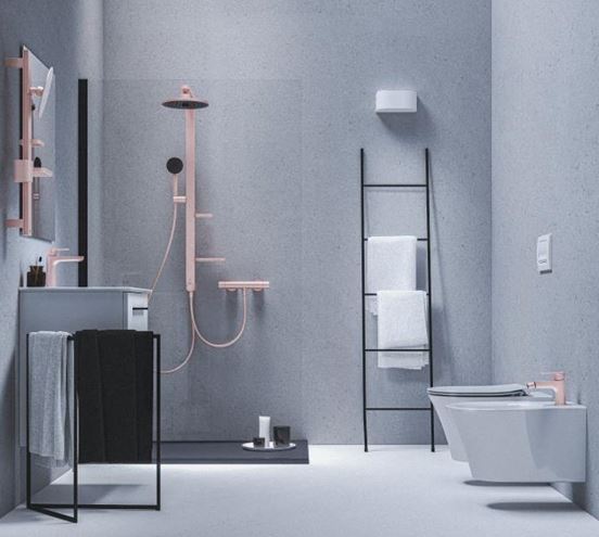 IDEAL STANDARD CERAFINE O umývadlová stojanková batéria, s odtokovou súpravou, rosé BD131RO Obrázek - fotka