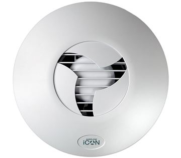 AIRFLOW ICON 15 axiálny ventilátor 100 mm, nástenný/stropný, so spätnou klapkou