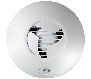 AIRFLOW ICON 15 axiálny ventilátor 100 mm, nástenný/stropný, so spätnou klapkou