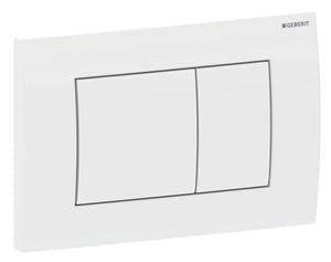 GEBERIT DELTA 20 ovládacie tlačidlo pre dve splachovania, plast, alpská biela