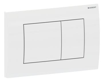 GEBERIT DELTA 20 ovládacie tlačidlo pre dve splachovania, plast, alpská biela