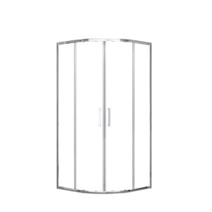 EASY+ sprchovací kút 80x80 cm, R550, posuvné dvere, bright alu/sklo transparent