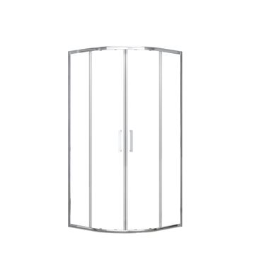 EASY+ sprchovací kút 80x80 cm, R550, posuvné dvere, bright alu/sklo transparent