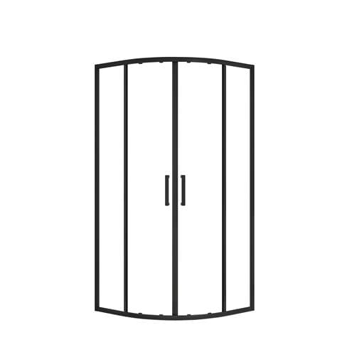 EASY+ sprchovací kút 80x80 cm, R550, posuvné dvere, matná čierna/sklo transparent EASKS55080CMTR Obrázek - Hlavní obrázek