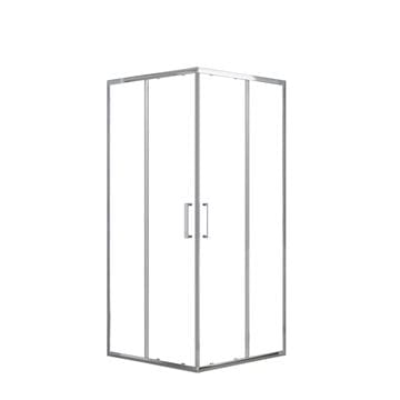 EASY+ sprchovací kút 90x90 cm, rohový vstup, posuvné dvere, bright alu/sklo číre