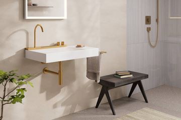 HANSGROHE FLOWSTAR S dizajnový sifón k umývadlu DN32, s prevlečnou maticou 5/4, kartáčovaný bronz 52105140 Obrázek - fotka