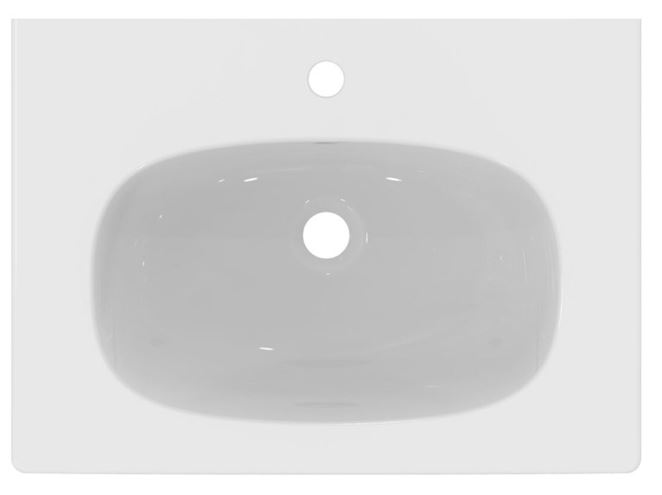 IDEAL STANDARD TESI umývadlo 62,5 cm, s otvorom pre batériu a prepadom T351001 Obrázek - fotka