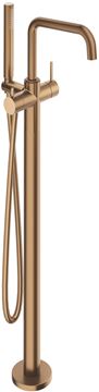 CONCEPT 300 ROUND vaňová batéria na podlahu, s prepínačom, so sprchovou súpravou, PVD, brushed rose gold