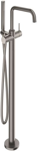 CONCEPT 300 ROUND vaňová batéria na podlahu, s prepínačom, so sprchovou súpravou, brushed metallic CRIPH18977CON Obrázek - Hlavní obrázek