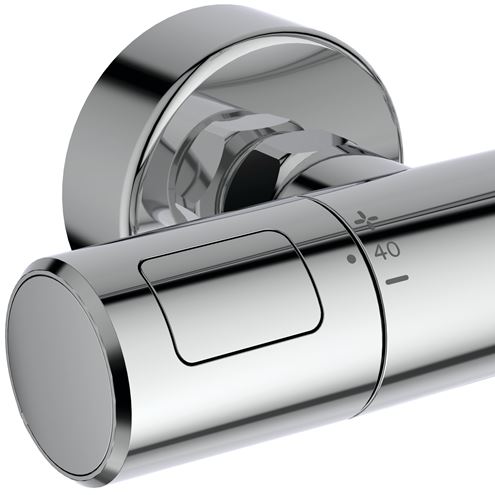 IDEAL STANDARD CERATHERM T25+ sprchový set s termostatickou batériou, horná sprcha, ručná sprcha s 2 prúdmi, tyč, hadica, chróm A8530AA Obrázek - fotka