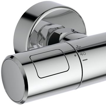 IDEAL STANDARD CERATHERM T25+ sprchový set s termostatickou batériou, horná sprcha, ručná sprcha s 2 prúdmi, tyč, hadica, chróm A8530AA Obrázek - fotka
