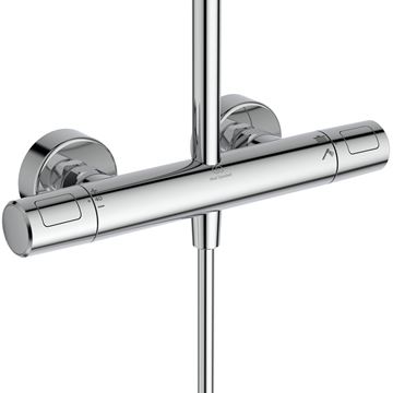 IDEAL STANDARD CERATHERM T25+ sprchový set s termostatickou batériou, horná sprcha, ručná sprcha s 2 prúdmi, tyč, hadica, chróm A8530AA Obrázek - fotka