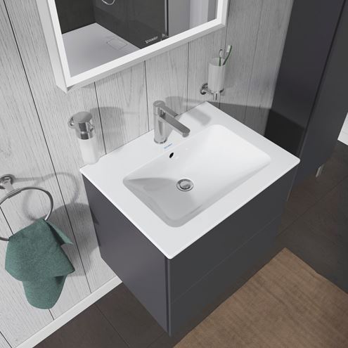 DURAVIT ME BY STARCK umývadlo 63 cm, s otvorom pre batériu a prepadom, DuraShield 233663AA00 Obrázek - fotka