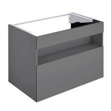 KEUCO STAGELINE skrinka pod umývadlo 80x49x62,5 cm, 1 zásuvka, 1 polica, s osvetlením, matný inox
