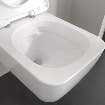 VILLEROY & BOCH SKYLA závesné WC, so SoftClosing sedátkom, TwistFlush splachovanie, alpská biela 4682CL01 Obrázek - fotka