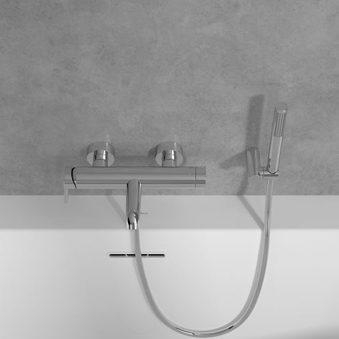 VILLEROY & BOCH SKYLA vaňová nástenná batéria, s prepínačom, chróm TVS11600300061 Obrázek - fotka
