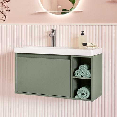 VILLEROY & BOCH SKYLA skrinka pod umývadlo 77,2x43,9x43,6 cm, 1 zásuvka, 2 police, Soft Green C78800AF Obrázek - fotka