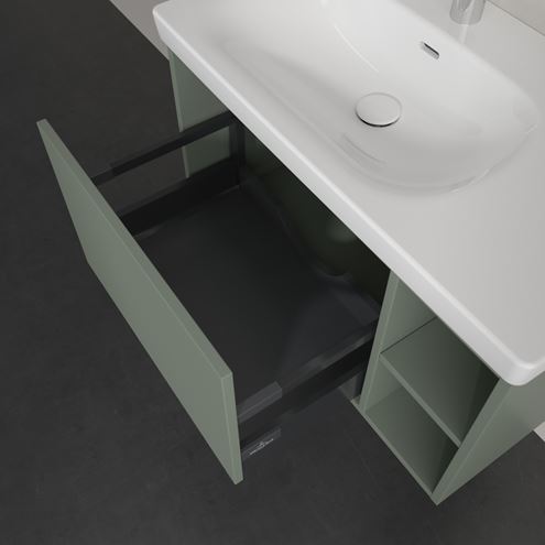 VILLEROY & BOCH SKYLA skrinka pod umývadlo 77,2x43,9x43,6 cm, 1 zásuvka, 2 police, Soft Green C78800AF Obrázek - fotka