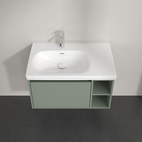 VILLEROY & BOCH SKYLA skrinka pod umývadlo 77,2x43,9x43,6 cm, 1 zásuvka, 2 police, Soft Green C78800AF Obrázek - fotka