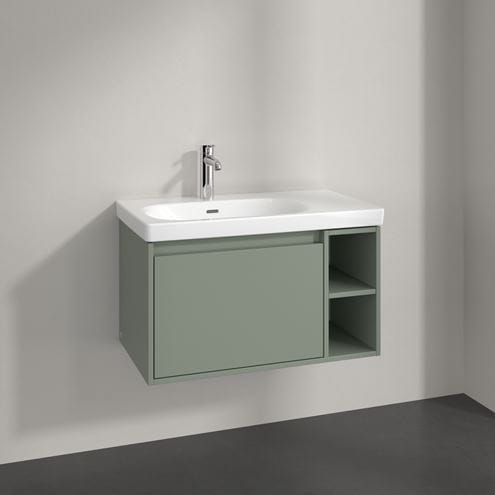 VILLEROY & BOCH SKYLA skrinka pod umývadlo 77,2x43,9x43,6 cm, 1 zásuvka, 2 police, Soft Green C78800AF Obrázek - fotka