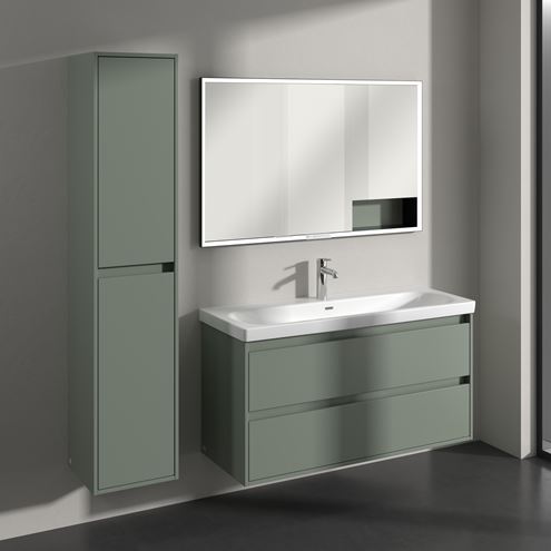VILLEROY & BOCH SKYLA vysoká skrinka 35x34, 8x170 cm, 2 dvierka, pánty vľavo, Soft Green C80100AF Obrázek - fotka