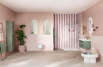 VILLEROY & BOCH SKYLA vysoká skrinka 35x34, 8x170 cm, 2 dvierka, pánty vpravo, Soft Green C80101AF Obrázek - fotka