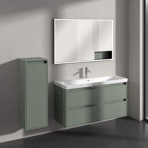 VILLEROY & BOCH SKYLA nízka skrinka 35x34, 9x100 cm, 1 dvierka, pánty vľavo, Soft Green C80200AF Obrázek - fotka