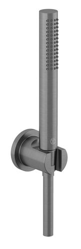 KLUDI NOVA FONTE PURISTIC 1S sprchová súprava 3-dielna, ručná sprcha 205 mm, hadica, držiak, kartáčovaný gun metal 20850N2-15 Obrázek - Hlavní obrázek